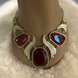 Kendra Scott RARE Iggy Feather and Carnelian Necklace - VINTAGE 2010 collection
